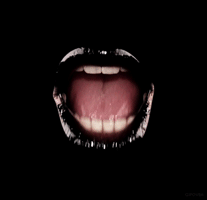 Gif animé bouche noire
